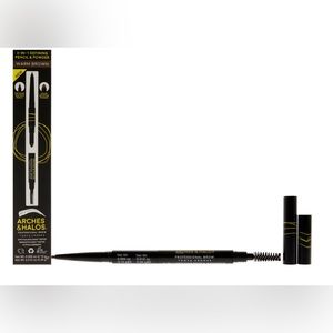 Arches & Halos 2-in-1 pencil & powder in Warm Brown, new in box